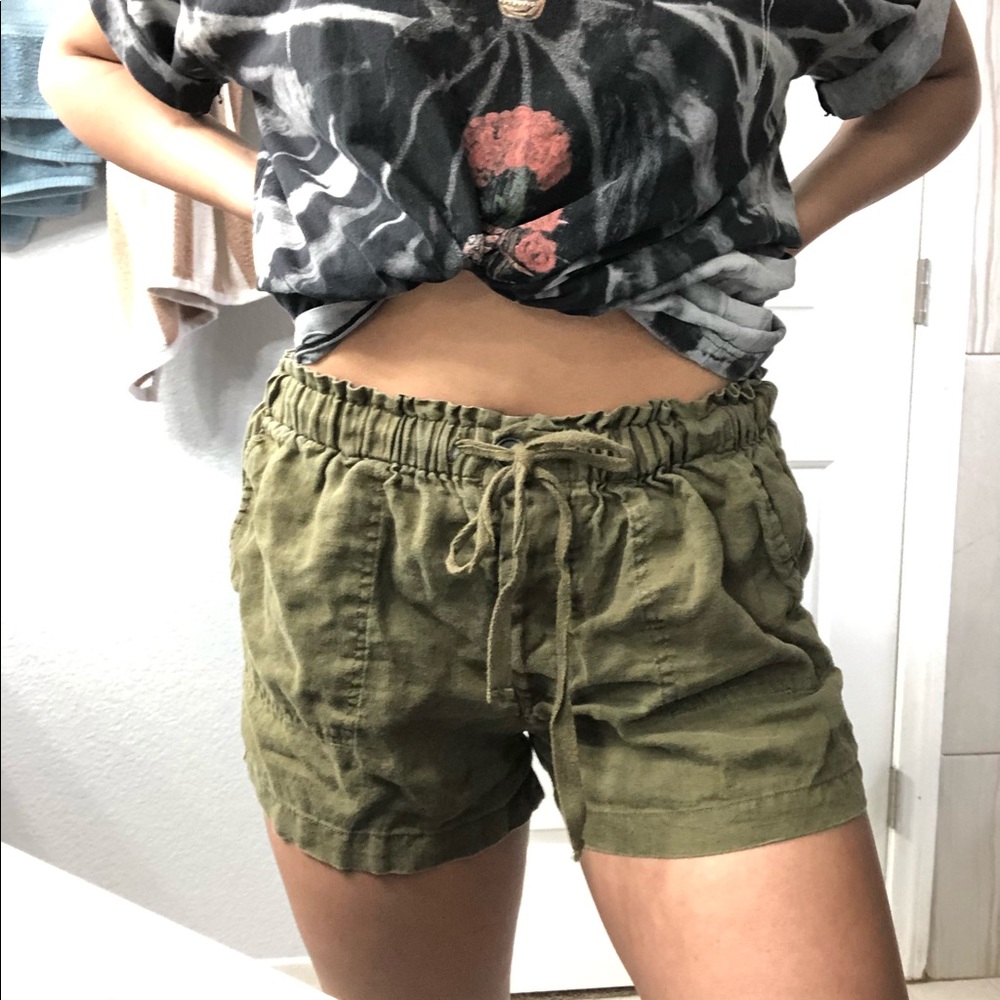 Green Cargo Shorts